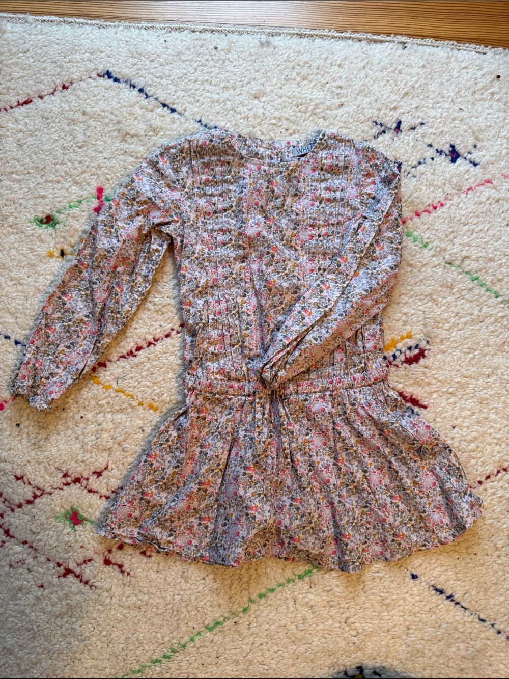 Floral Long-Sleeve Tunic Dress - Pink Multi